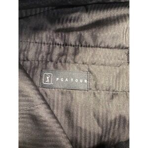 PGA Tour Mens Black Flat Front Golf Shorts Size 32 Side Pocket Performance